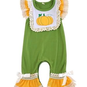 Girls pumpkin romper